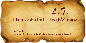 Lichtscheindl Trajánusz névjegykártya
